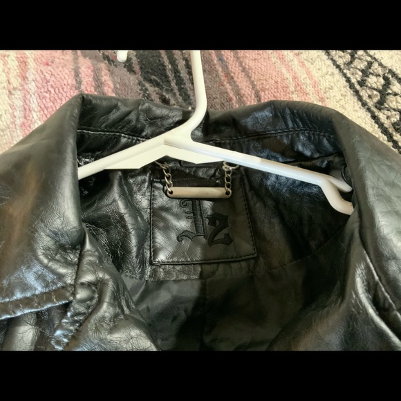 L2 Black Faux Leather Jacket - Picture 3 of 5